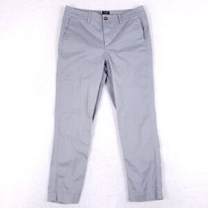 J.Crew Chino Pants Womens 8 High Rise Girlfriend Stretch Grey Casual Trousers